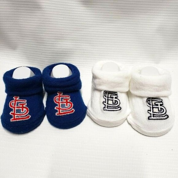 St. Louis Cardinals 0 to 3 Months Baby Booties NEW - Picture 1 of 4